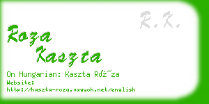 roza kaszta business card